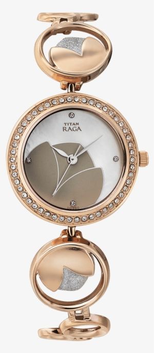 Rose Gold Titan Watch For Women