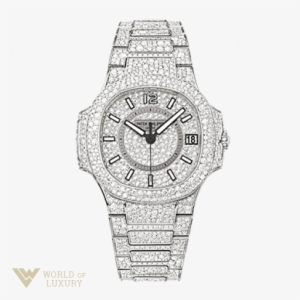 Patek Philippe Nautilus Diamond Paved 18k White Gold - Patek Philippe 7021 1g 001