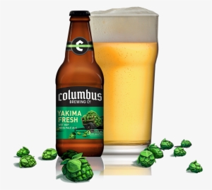 Cbc Yakima Fresh Bottle And Glass - Beer Bottle