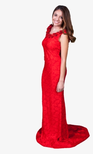 Mermaid Dress With Flower Detail