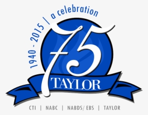 Taylor 75th Anniversary Logo - 75 Years Birthday Logo
