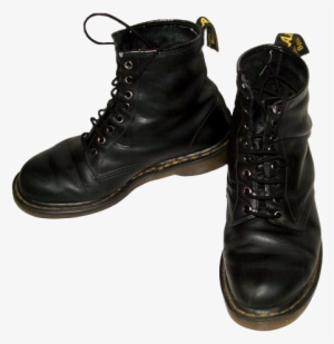 Doctors 1460 Black Worn - Doc Martens Png