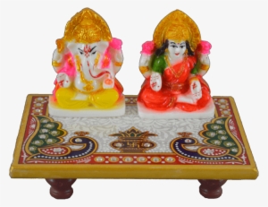 Mg-marble Dust Ganesh Ji And Lakhsmi Ji Choki - Marble