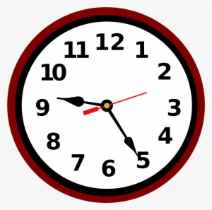 Clock Clip Art Black And White - 1 45pm On Clock