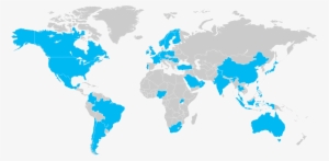 World Map Transparent - Wipro Global Presence