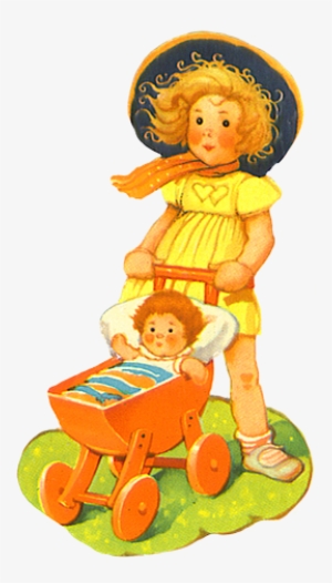 Girl With Pram - Birthday