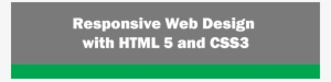 Responsive Web Design With Html 5 And Css3 Banner-01 - Prof Dsgn Patt ...