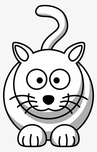 Net Clip Art Cat Black White Line Animal Lemmling - Black And White Cartoon Images Of Animals