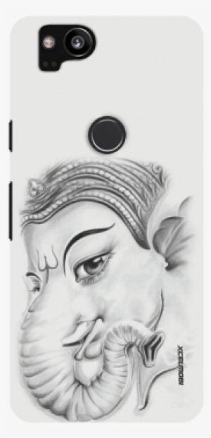 Happy Ganesha Slim Back Cover For Google Pixel - Drawing Of Ganesha With Colour