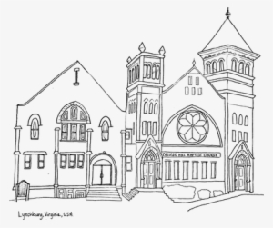 Lynchburg, Virginia, Church, Drawing - Coloring Buildings