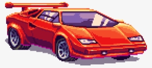 Penetrator Gt Red Front - 8 Bit Car Png