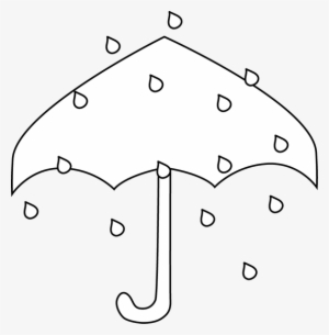 Black And White Black And White Rain Umbrella - Black And White Cute Rain Clipart