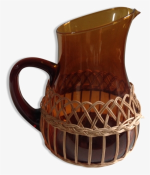 Water Pot Covered With Wicker - Water