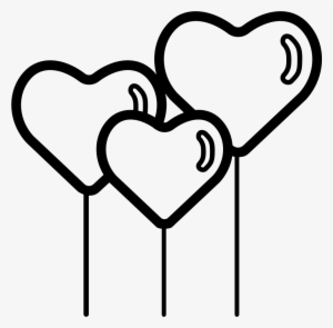 Hearth Shape Balloons Comments - Valentine's Heart Clipart Black And White Png
