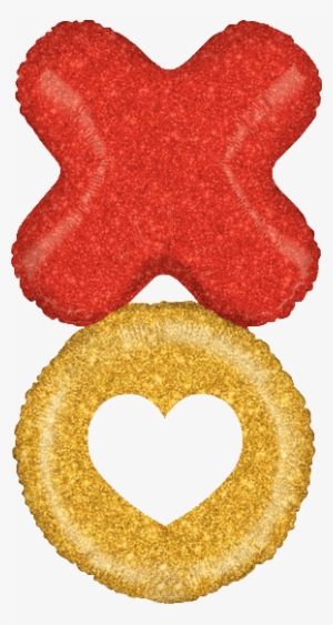 36" Jumbo Xo Stacked Glittering Valentine's Day Love - Balloon