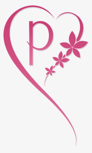 P Letter Images In Heart