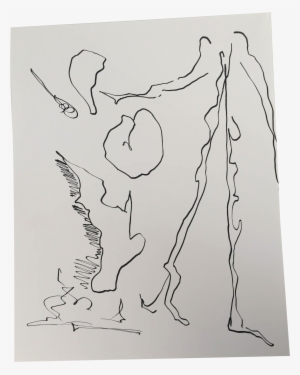 Erik Sulander "apple Picker" Ink On Paper Original - Sketch