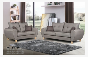 Tibor 2 3 Fabric Sofa Set - Couch