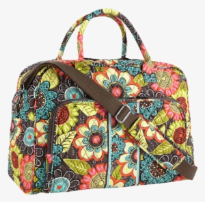 Vera Bradley's Fun And Whimsical Colors And Patterns - Vera Bradley Weekender Bag - Flower Shower