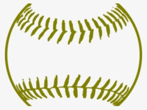 Gold Clipart Baseball - Black And White Softball