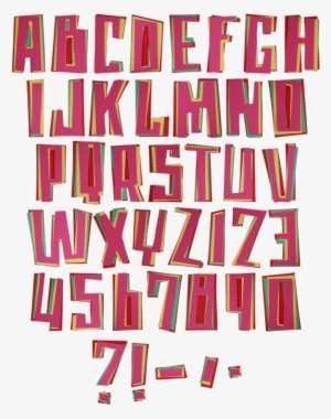 Color Paper Funny Font - Paper