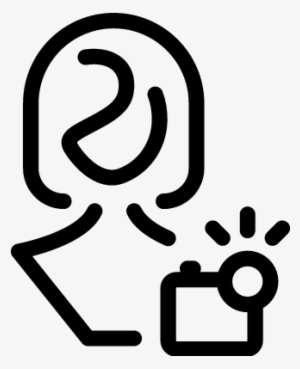 Femenine Photographer Vector - Icono Fotografa