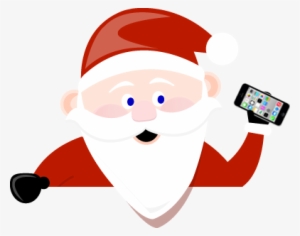 Santa Claus - Santa On The Phone Clipart