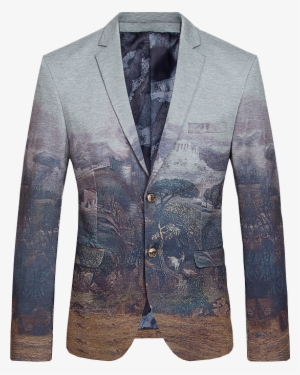 Blazer For Men Png Pic - Men Printed Jacket Formal