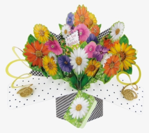 Birthday Flowers Pop-up Greeting Card - 3d Pop Up Birthday Card - Flowers For You