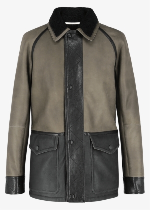 Bicolor Shearling Peacoat - Man