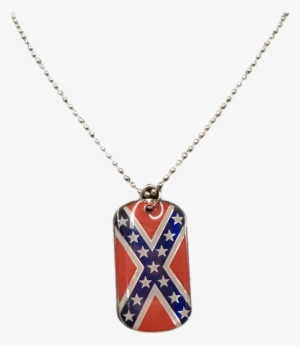 14" Confederate Flag Dog Chain - Dog