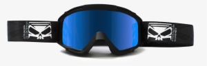 Mariener Goggles Black Ice Blue Supermoto Central - Motocross Goggles - Black
