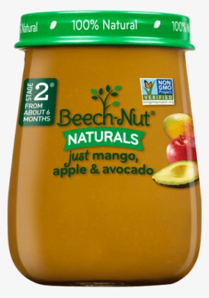 Naturals Just Mango, Apple & Avocado Jar - Beech-nut Naturals Stage 1 Purees - Bananas - 4.0 Oz