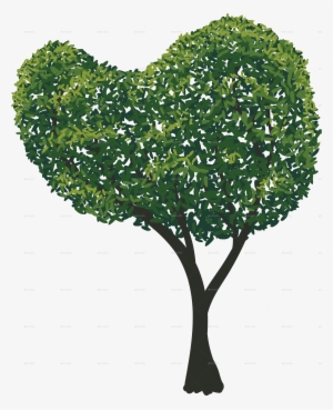 Tree 7 No Stroke - Heart