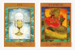 Ace Of Cups Fortune Lakshmi Goddess Tarot Kris Waldherr - Goddess Tarot Deck