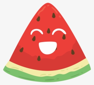 Hand Painted Cartoon Cute Watermelon Decorative - すいか イラスト