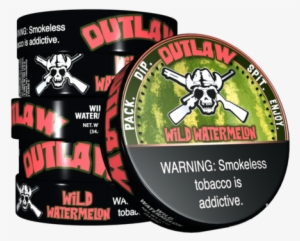 Outlaw Wild Watermelon Dip Tobacco - Badass Bourbon Lucky Lipper