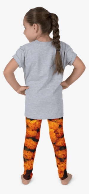 Marigold Kids Leggings Are A Beautiful Bright Floral - Cow Print Leggings Girls