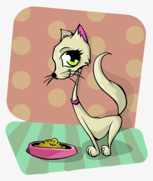 Clipart Lord Cat - แมว กิน อาหาร การ์ตูน