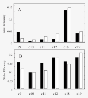 Comparison Between E Loc And E Glob In The Real Networks - Musical Keyboard