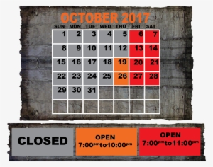 Calendar - Haunted Attraction