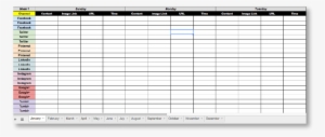 Example Of A Social Media Calendar In A Spreadsheet - Editorial Calendar