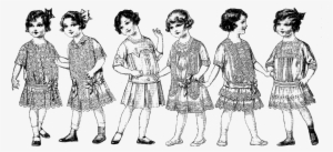 Vintage Fashion Girl Clipart - Sketch
