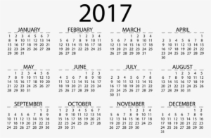 Twenty Seventeen, 2017, Calendar, Year - Small Calendar 2018 Printable