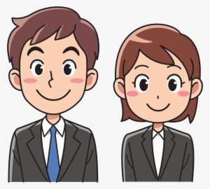 And Woman Positive Looking Big Image Png - Business Man And Woman Clipart