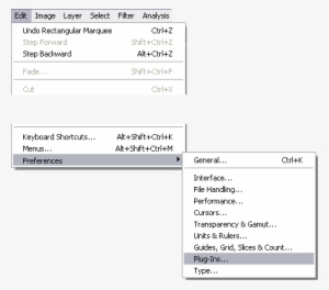 Photoshop Preferences - Открыть Фильтры Фотошоп