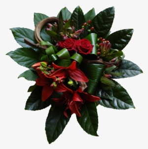 Flower Bouquet Red Green - Birthday