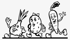 Coloring Book Vegetable Fruit Food Snack - Cartoon Vegetables Clipart Black And White