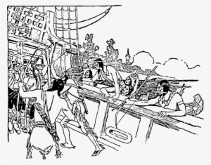 Free Indian Raid - Line Drawing India Village