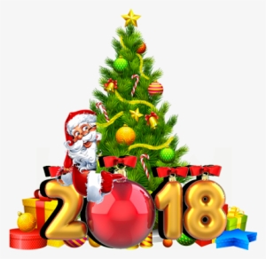 Happy New Year - Christmas Tree Design Clipart